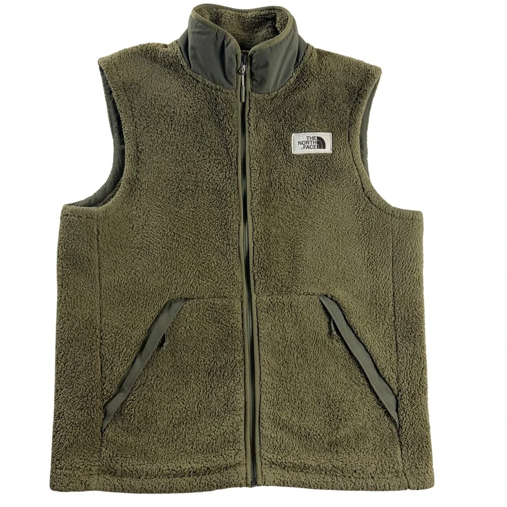 The North Face Campshire Sherpa Fleece Vest Olive Green Mens M
